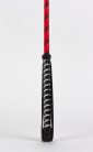 Nylon Stick with Neon Strip and Goat Kid Leather Handle Nubuck Leather Top Red