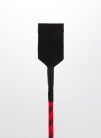 Nylon Stick with Neon Strip and Goat Kid Leather Handle Nubuck Leather Top Red