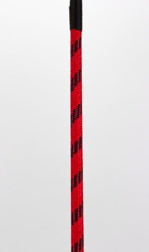 Nylon Stick with Neon Strip and Goat Kid Leather Handle Nubuck Leather Top Red