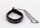 Lamb Leather Handle with 2 Rows of Small Rhinestones and Metal Chain Black