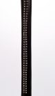 Lamb Leather Handle with 2 Rows of Small Rhinestones and Metal Chain Black