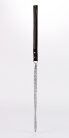Lamb Leather Handle with 2 Rows of Small Rhinestones and Metal Chain Black