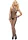 Seamless Fishnet Halter Bodystocking O/S Black