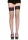 729037 FENCE NET STOCKING W/ LACE TOP O/S BLK