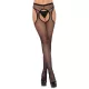 Fishnet suspender hose, black, O/S