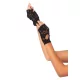 Lace Keyhole Gloves, black, O/S
