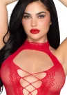 Heart Halter Mini Dress - Red