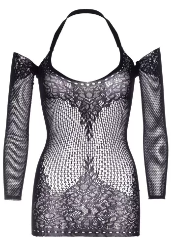 Long Sleeved Halter Mini Dress