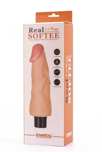 7" Real Softee Vibrating Dildo  1