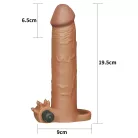 Pleasure X-Tender Vibrating Penis Sleeve #5 Brown