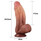 10" Dual-layered Silicone Nature Cock Brown_B0O50_3