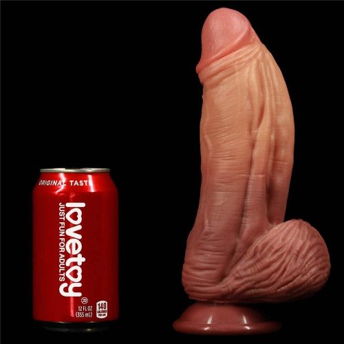 10" Dual-layered Silicone Nature Cock Brown_B0O50_3