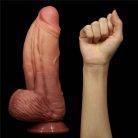 10" Dual-layered Silicone Nature Cock Brown_B0O50_3