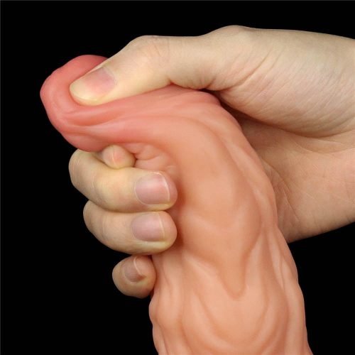 9.5'' Dual layered Liquid Silicone Nature Cock_B0O50_3