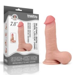   7.8'' Sliding Skin Dual Layer Dong - Whole Testicle
