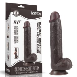 9,0'' Sliding Skin Dual Layer Dong Black