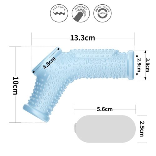 Vibrating Drip Knights Ring with Scrotum Sleeve Blue_B15O50_3