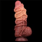 9.5'' Dual layered Platinum Silicone Cock with Rope_B15O50_3