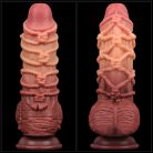 9.5'' Dual layered Platinum Silicone Cock with Rope_B15O50_3