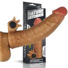 Add 1.5" Vibrating Silicone Extender Brown_B15O50_1