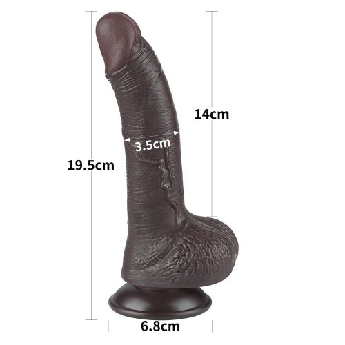 7.5'' Sliding Skin Dual Layer Dong Black I_B15O50_3