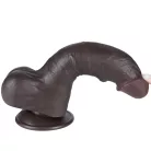 8'' Sliding Skin Dual Layer Dong Black I