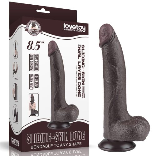 8.5'' Sliding Skin Dual Layer Dong Black I_B15O50_3