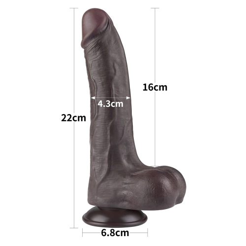 8.5'' Sliding Skin Dual Layer Dong Black II_B15O50_3