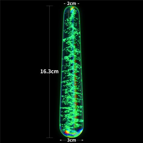 Glow-in-the-dark Twilight Gleam Glass Dildo-Slim Fantasy_B0O50_3
