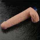 9" REAL SOFTEE Rechargeable Vibrating Dildo (Flesh)
