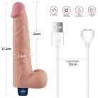 10.5" REAL SOFTEE Rechargeable Vibrating Dildo(Flesh)_B15O50_4