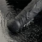 9" REAL SOFTEE Rechargeable Vibrating Dildo(Black)_B15O50_4