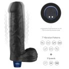 9" REAL SOFTEE Rechargeable Vibrating Dildo(Black)_B15O50_4