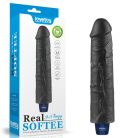9.5" REAL SOFTEE Rechargeable Vibrating Dildo(Black)_B15O50_4