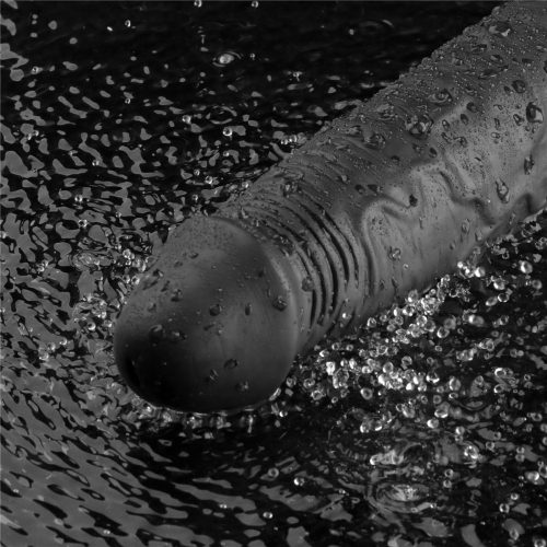 9.5" REAL SOFTEE Rechargeable Vibrating Dildo(Black)_B15O50_4