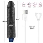9.5" REAL SOFTEE Rechargeable Vibrating Dildo(Black)_B15O50_4