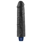 9.5" REAL SOFTEE Rechargeable Vibrating Dildo(Black)