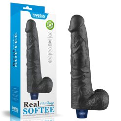   10.5" REAL SOFTEE Rechargeable Vibrating Dildo(Black)_B15O50_4