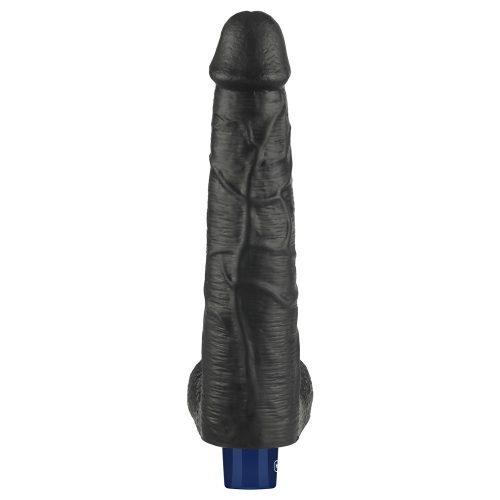 10.5" REAL SOFTEE Rechargeable Vibrating Dildo(Black)_B15O50_4