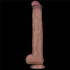 14.5'' Dual Layered Bendable Silicone Cock XXL(Flesh)