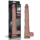 16'' Dual Layered Bendable Silicone Cock XXL(Flesh)