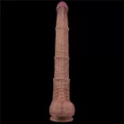 16'' Dual Layered Bendable Silicone Cock XXL(Flesh)