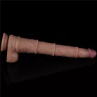 16'' Dual Layered Bendable Silicone Cock XXL(Flesh)