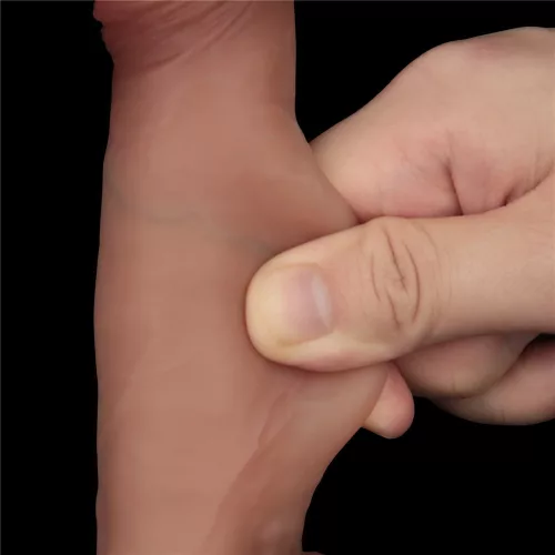 7.5'' Sliding Skin Pro Dual Layer Silicone Dong