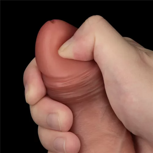 8.5'' Sliding Skin Pro Dual Layer Silicone Dong II