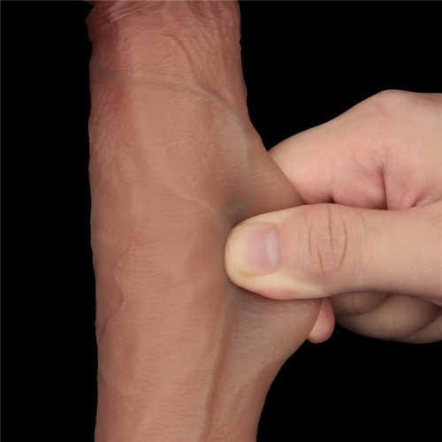 9'' Sliding Skin Pro Dual Layer Silicone Dong