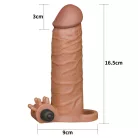 Pleasure X-Tender Vibrating Penis Sleeve #1 - Brown