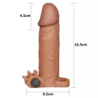 Pleasure X-Tender Vibrating Penis Sleeve #2 - Brown