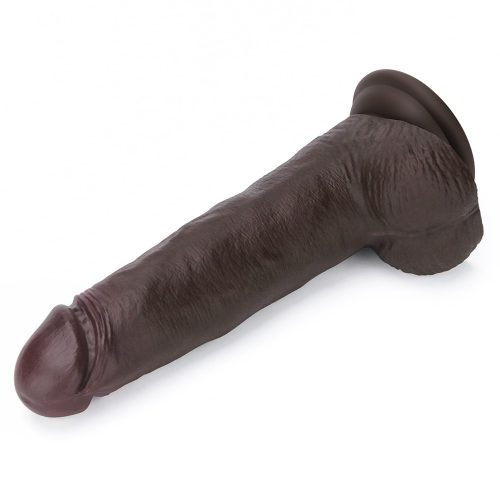 8.5'' Sliding Skin Pro II Dual Layer Silicone Dong (Black)