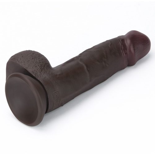 8'' Sliding Skin Pro II Dual Layer Silicone Dong (Black)